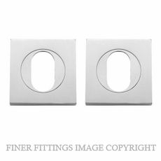 IVER 20105 SQUARE OVAL ESCUTCHEON 52MM BRUSHED CHROME