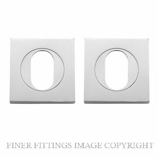 IVER 20105 SQUARE OVAL ESCUTCHEON 52MM BRUSHED CHROME