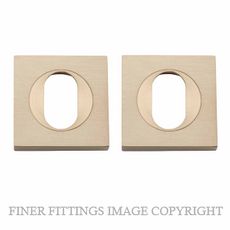 IVER 20106 SQUARE OVAL ESCUTCHEON 52MM SATIN BRASS