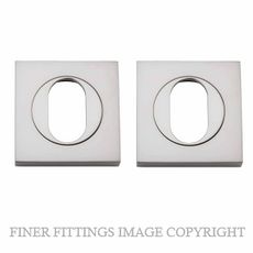 IVER 20109 SQUARE OVAL ESCUTCHEON 52MM SATIN NICKEL