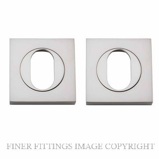 IVER 20109 SQUARE OVAL ESCUTCHEON 52MM SATIN NICKEL