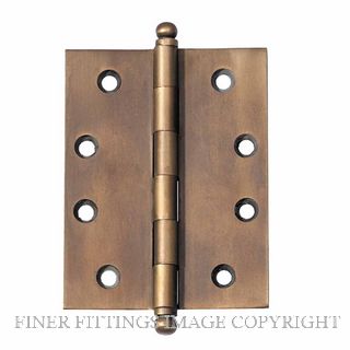 TRADCO HINGE LOOSE PIN BALL 100X75MM ANTIQUE BRASS