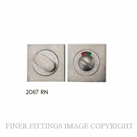 IVER 20117 SQUARE INDICATING PRIVACY SET 52MM RUMBLED NICKEL