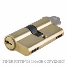 IVER 8540 EURO DOUBLE KEYED LOCK CYLINDERS 45MM POLISHED BRASS