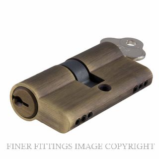 IVER 8541 EURO DOUBLE KEYED LOCK CYLINDERS 45MM SIGNATURE BRASS
