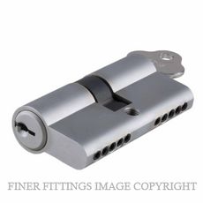 IVER 21579 DUAL FUNCTION 65MM EURO LOCK CYLINDERS BRUSHED CHROME