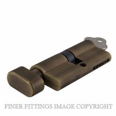 IVER 21586 KEY & TURN 70MM EURO LOCK CYLINDERS SIGNATURE BRASS