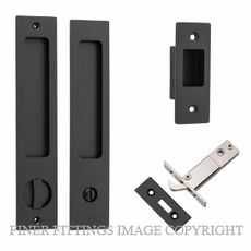 IVER 21413P RECTANGULAR SLIDING DOOR PRIVACY SET MATT BLACK