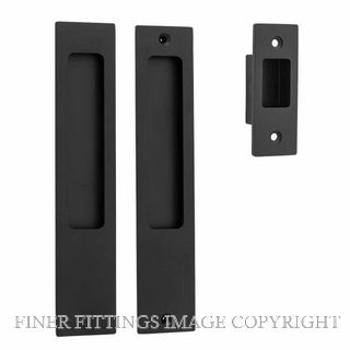 IVER 21413 RECTANGULAR FLUSH PULL SET MATT BLACK