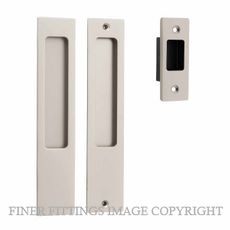 IVER 21419 RECTANGULAR FLUSH PULL SET SATIN NICKEL