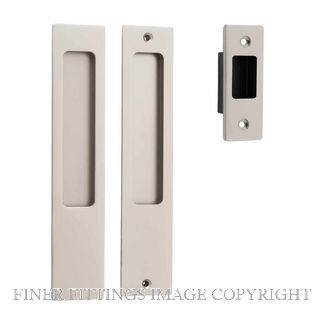 IVER 21419 RECTANGULAR FLUSH PULL SET SATIN NICKEL