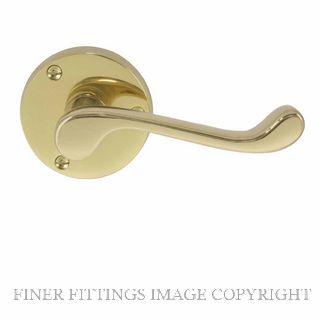 WINDSOR 3009 PB VICTORIAN LEVER LATCH ROUND ROSE POLISHED BRASS