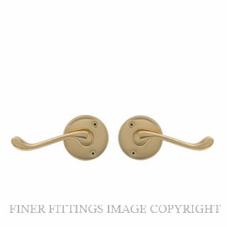 WINDSOR 3009 PB YORK LEVER HANDLE ROUND ROSE POLISHED BRASS