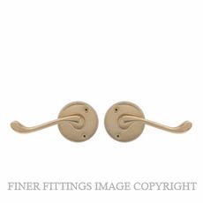 WINDSOR 3009 - 3022 UB YORK LEVER ON ROSE UNLACQUERED BRASS