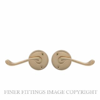 WINDSOR 3009 UB YORK LEVER HANDLE ROUND ROSE UNLACQUERED BRASS