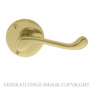 WINDSOR 3009 UB VICTORIAN LEVER LATCH ROUND ROSE UNLACQUERED BRASS