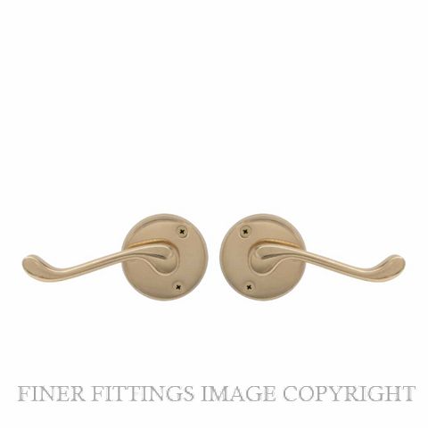 WINDSOR 3009 - 3022 UB YORK LEVER ON ROSE UNLACQUERED BRASS