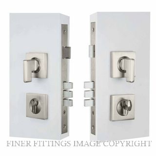 WINDSOR 1365 BN MINI TURN ENTRANCE LOCK KIT SQUARE 60MM BRUSHED NICKEL