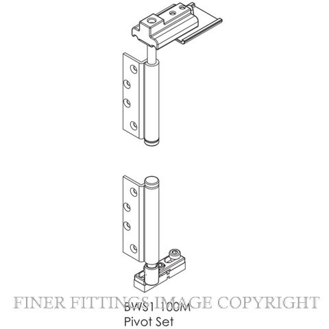 BRIO BWS1 100M WF 4S PIVOT SET SQUARE MORTICED