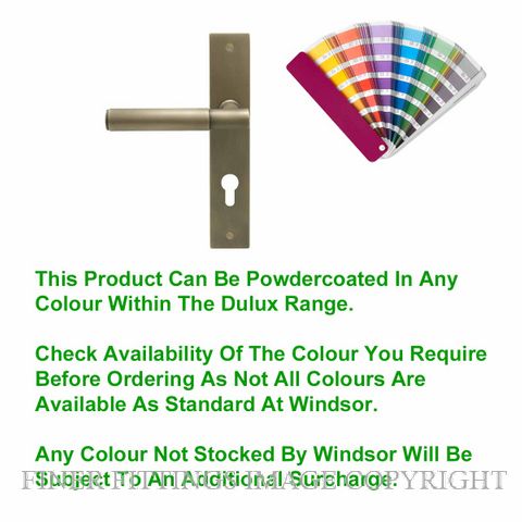 WINDSOR 8423 - 8477 PC VERGE PLAIN LEVER ON PLATE POWDERCOAT