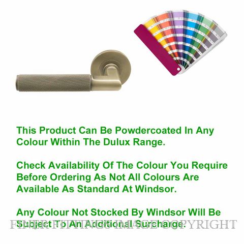 WINDSOR 8411 - 8471 PC LUMINA DIAMOND KNURL LEVER ON ROSE POWDERCOAT