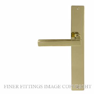WINDSOR 8225RD PB FEDERAL SQUARE LONGPLATE RH DUMMY HANDLE POLISHED BRASS-LACQUERED