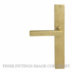 WINDSOR 8225 - 8288 RLB FEDERAL SQUARE LONG PLATE HANDLES RUMBLED BRASS