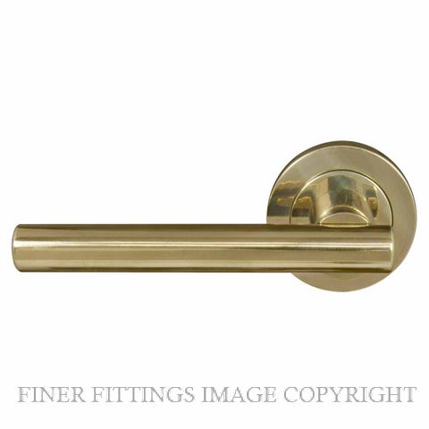 WINDSOR 8201 - 8209 PB CHARLESTON LEVER ON ROSE POLISHED BRASS-LACQUERED