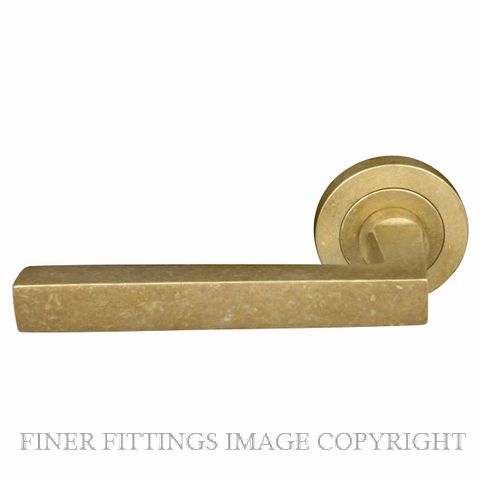 WINDSOR 8221 - 8229 RLB FEDERAL LEVER ON ROSE RUMBLED BRASS