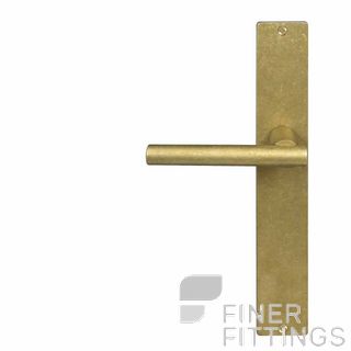WINDSOR 8205 - 8274 RLB CHARLESTON LEVER ON PLATE RUMBLED BRASS