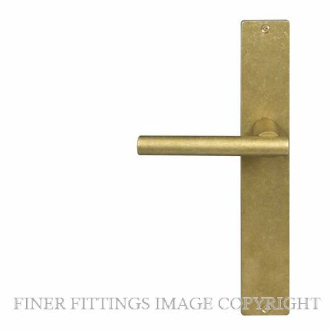 WINDSOR 8205 - 8274 RLB CHARLESTON LEVER ON PLATE RUMBLED BRASS
