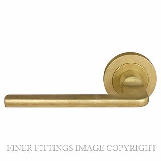 WINDSOR 8211D RLB CHALET 52MM ROUND ROSE DUMMY HANDLE RUMBLED BRASS