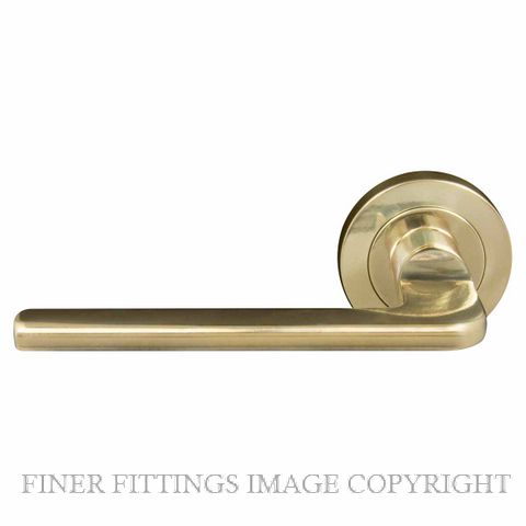 WINDSOR 8211 - 8219 PB CHALET LEVER ON ROSE POLISHED BRASS-LACQUERED