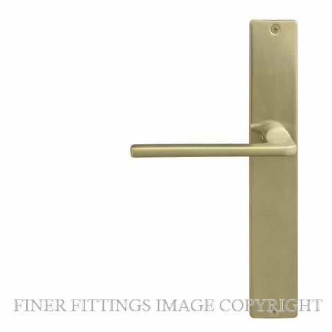 WINDSOR 8215 - 8300 USB CHALET LEVER ON PLATE UNLACQUERED SATIN BRASS