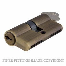TRADCO 8561 - 8581 DUAL FUNCTION EURO CYLINDER ANTIQUE BRASS