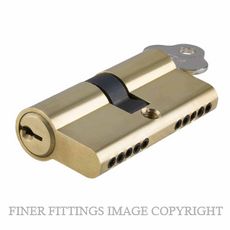 TRADCO 8560 - 8580 DUAL FUNCTION EURO CYLINDER POLISHED BRASS