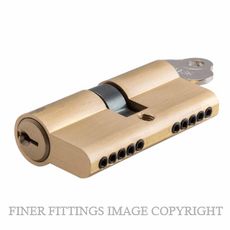 TRADCO 8566 - 8586 DUAL FUNCTION EURO CYLINDER SATIN BRASS