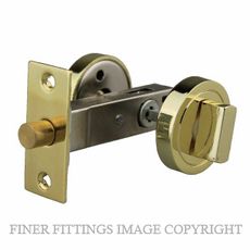 NIDUS BPRI-1-PB MEDITERRANEAN ROUND PRIVACY BOLT POLISHED BRASS