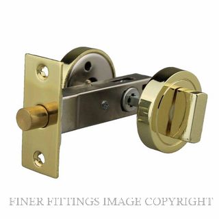 NIDUS BPRI-1-PB MEDITERRANEAN ROUND PRIVACY BOLT POLISHED BRASS