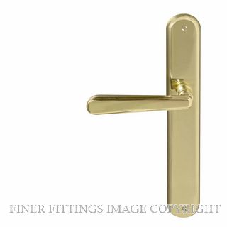 WINDSOR 8233RD PB VILLA OVAL LONGPLATE DUMMY HANDLE POLISHED BRASS-LACQUERED