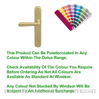 WINDSOR 8233RD PC VILLA OVAL LONGPLATE DUMMY HANDLE POWDERCOAT