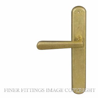 WINDSOR 8233RD RLB VILLA OVAL LONGPLATE DUMMY HANDLE RUMBLED BRASS