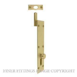 WINDSOR 5271 MSB NECKED INWARD REVERSE BOLT 150MM MATT SATIN BRASS