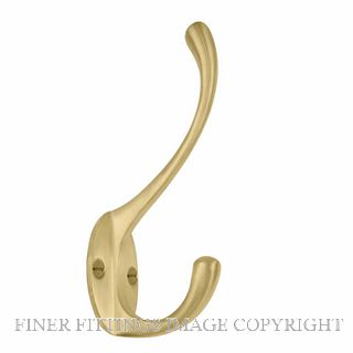 WINDSOR 3024 MSB HAT AND COAT HOOK MATT SATIN BRASS