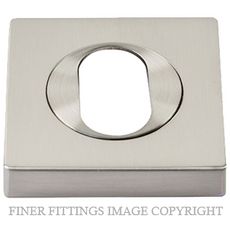 SYLVAN I-ESC5O SQUARE ESCUTCHEON OVAL KEYHOLE SATIN NICKEL