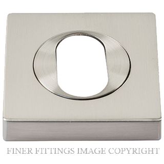 SYLVAN I-ESC5O SQUARE ESCUTCHEON OVAL KEYHOLE SATIN NICKEL