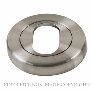 SYLVAN I-ESC6O SNP ROUND ESCUTCHEON OVAL KEY 50MM DIA SATIN NICKEL