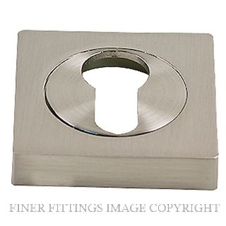 SYLVAN I-ESC7E SQUARE ESCUTCHEON EURO KEYHOLE 50MM SATIN NICKEL
