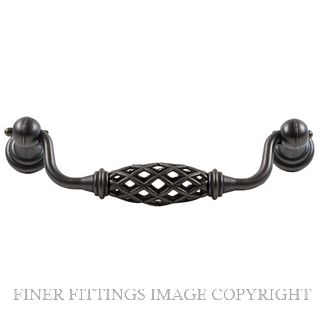 SYLVAN EU62 HOLBECK 128MM CABINET HANDLE ANTIQUE BLACK