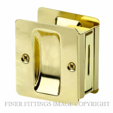 SYLVAN SLIDING DOOR PASSAGE SET POLISHED BRASS